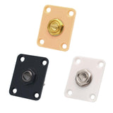 Max Square Electric Guitar Output Jack Socket Plate for LP Replacement Black