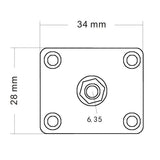 Max Square Electric Guitar Output Jack Socket Plate for LP Replacement Black