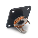 Max Square Electric Guitar Output Jack Socket Plate for LP Replacement Black