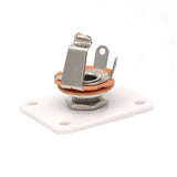 Max Square Electric Guitar Output Jack Socket Plate for LP Replacement White