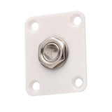 Max Square Electric Guitar Output Jack Socket Plate for LP Replacement White