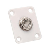 Max Square Electric Guitar Output Jack Socket Plate for LP Replacement White