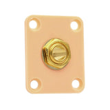 Max Square Electric Guitar Output Jack Socket Plate for LP Replacement Yellow