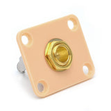 Max Square Electric Guitar Output Jack Socket Plate for LP Replacement Yellow