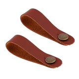 Max 2 Pieces Acoustic Guitar Headstock Straps Button Hook Brown