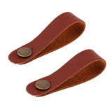 Max 2 Pieces Acoustic Guitar Headstock Straps Button Hook Brown