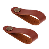 Max 2 Pieces Acoustic Guitar Headstock Straps Button Hook Brown