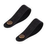 Max 2 Pieces Acoustic Guitar Headstock Straps Button Hook Black