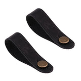 Max 2 Pieces Acoustic Guitar Headstock Straps Button Hook Black