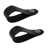 Max 2 Pieces Acoustic Guitar Headstock Straps Button Hook Black