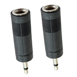 Max 6.35mm to 3.5mm Audio Jack Adapter Converter for Guitar Cable Single Track