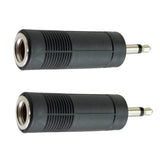 Max 6.35mm to 3.5mm Audio Jack Adapter Converter for Guitar Cable Single Track