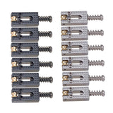 Max 6 Pieces Roller String Saddle Bridge for Electric Guitar Black