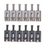 Max 6 Pieces Roller String Saddle Bridge for Electric Guitar Black