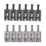 Max 6 Pieces Roller String Saddle Bridge for Electric Guitar Black