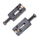 Max 6 Pieces Roller String Saddle Bridge for Electric Guitar Black