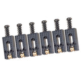 Max 6 Pieces Roller String Saddle Bridge for Electric Guitar Black