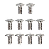 Max 10Pcs Switches Screws Tuners Gear Machine Heads Mounting Screws Parts Silver