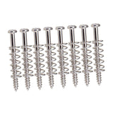 Max Electric Bass Guitar Humbucker Pickups Adjust Height Screws Springs  Silver