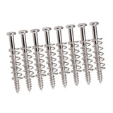 Max Electric Bass Guitar Humbucker Pickups Adjust Height Screws Springs  Silver