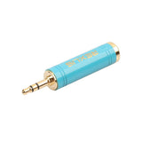 Max Maxb Stereo Audio Adapter 3.5mm Male Plug to 6.35mm Female for Mic Keyboard Blue