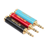 Max Maxb Stereo Audio Adapter 3.5mm Male Plug to 6.35mm Female for Mic Keyboard Blue