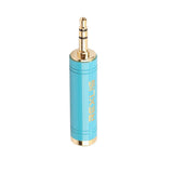 Max Maxb Stereo Audio Adapter 3.5mm Male Plug to 6.35mm Female for Mic Keyboard Blue