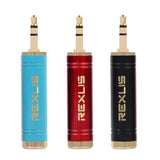 Max Maxb Stereo Audio Adapter 3.5mm Male Plug to 6.35mm Female for Mic Keyboard Blue