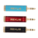 Max Maxb Stereo Audio Adapter 3.5mm Male Plug to 6.35mm Female for Mic Keyboard Blue