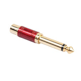 Max Maxb 6.35mm Male to RCA Female Plug Adapter Connector Audio Adapter Parts Red