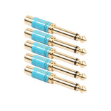 Max Maxb 6.35mm Male to RCA Female Plug Adapter Connector Audio Adapter Parts Blue