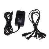 Maxbell Guitar Effects Power Supply Adapter Charger with 5 Way Cable US Plug