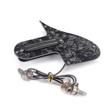 Max Wired Pickup Mandolin Guitar Pickguard A500k B500k Pots Black Pearl