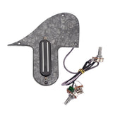 Max Wired Pickup Mandolin Guitar Pickguard A500k B500k Pots Black Pearl