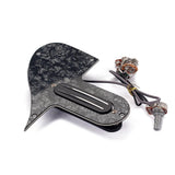 Max Wired Pickup Mandolin Guitar Pickguard A500k B500k Pots Black Pearl