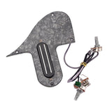 Max Wired Pickup Mandolin Guitar Pickguard A500k B500k Pots Black Pearl