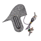 Max Wired Pickup Mandolin Guitar Pickguard A500k B500k Pots Black Pearl