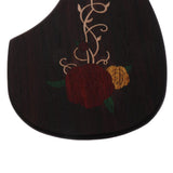 Max 1Piece Guitar Solid Wood Carved Inlay Panel Pickguard for Acoustic Guitar Rosewood