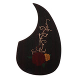 Max 1Piece Guitar Solid Wood Carved Inlay Panel Pickguard for Acoustic Guitar Rosewood