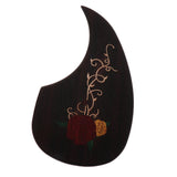 Max 1Piece Guitar Solid Wood Carved Inlay Panel Pickguard for Acoustic Guitar Rosewood