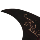 Max 1Piece Guitar Solid Wood Carved Inlay Panel Pickguard for Acoustic Guitar Rosewood