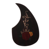Max 1Piece Guitar Solid Wood Carved Inlay Panel Pickguard for Acoustic Guitar Rosewood