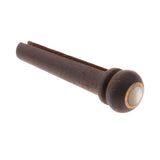 Maxbell 6 Pieces Wood Bridge Pins Shell Dot Inlay for Acoustic Guitar Rosewood
