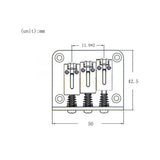 Max 3 String Guitar Roller Saddle Bridge Tailpiece Bridge Plate Parts Aeneous