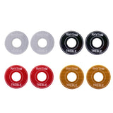 Max 2x Switch Plate Washer Rythm Treble Ring for LP EPI Electric Guitar Silver