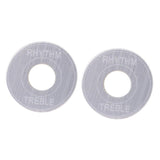 Max 2x Switch Plate Washer Rythm Treble Ring for LP EPI Electric Guitar Silver