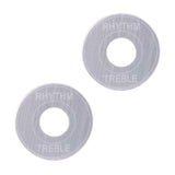 Max 2x Switch Plate Washer Rythm Treble Ring for LP EPI Electric Guitar Silver