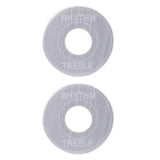 Max 2x Switch Plate Washer Rythm Treble Ring for LP EPI Electric Guitar Silver