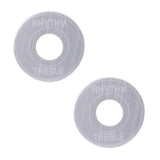 Max 2x Switch Plate Washer Rythm Treble Ring for LP EPI Electric Guitar Silver