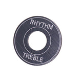 Max 2x Switch Plate Washer Rythm Treble Ring for LP EPI Electric Guitar Black